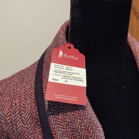 Jack Murphy Margot Blazer Plum Berry uk size 10 - Picture 2 of 6